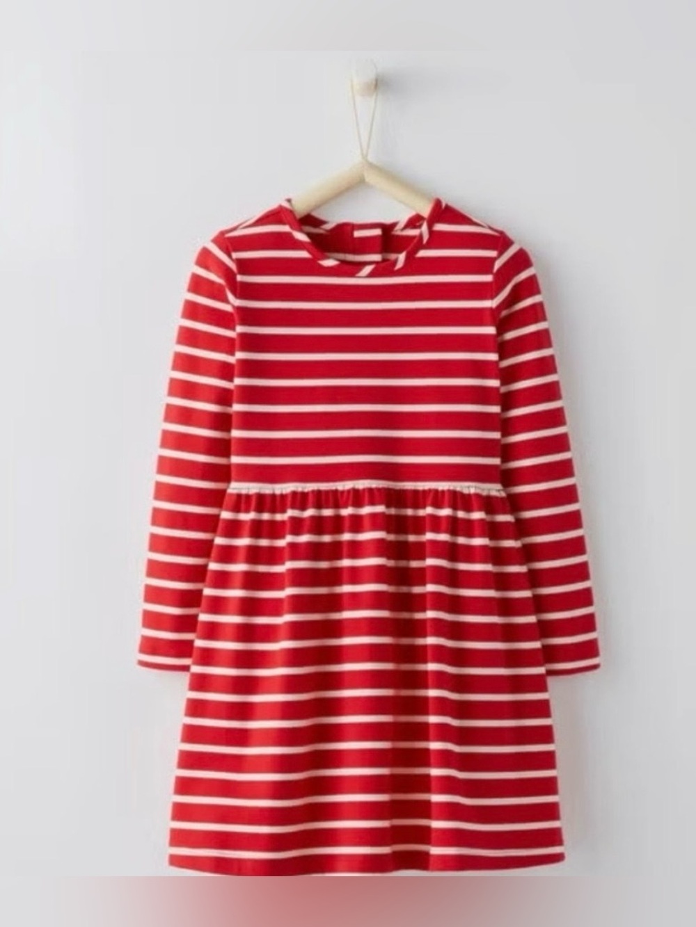 Hanna Andersson New Elisabet Dress In Hanna Red/Ecru Size 6-7Y NWOT
